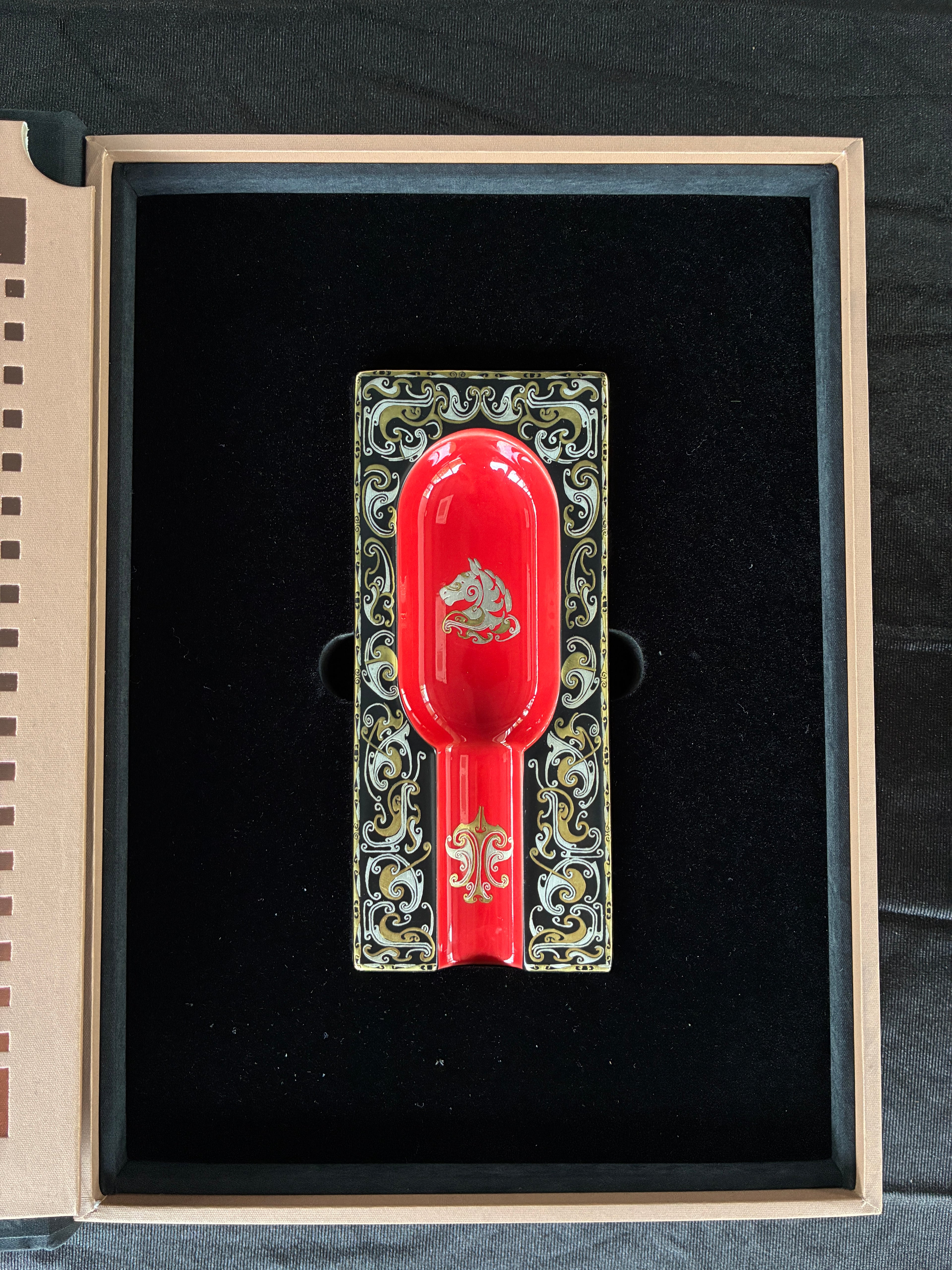 Imperial Dragon Cigar Ashtray - A Handmade Porcelain Art Object from Jingdezhen