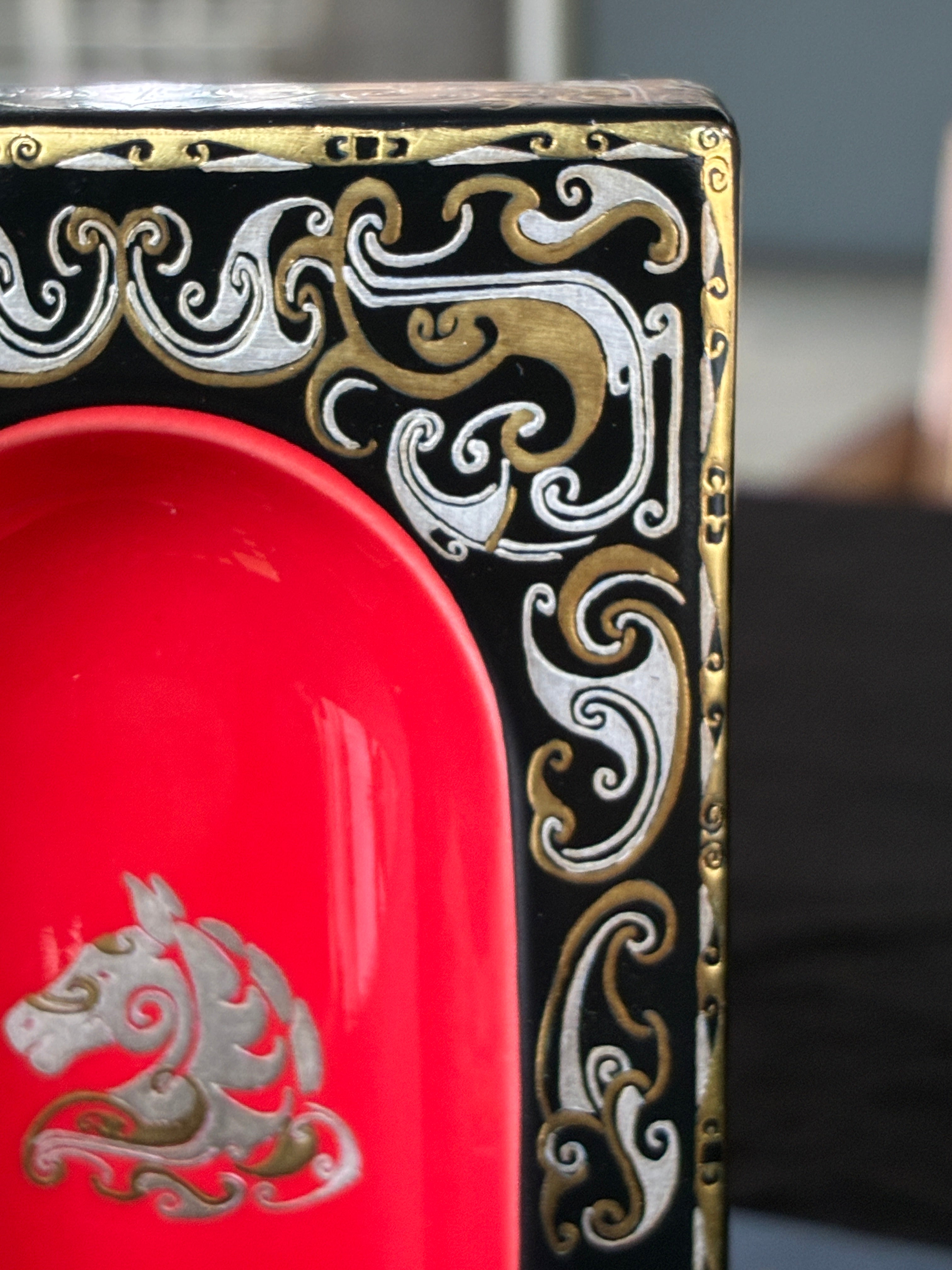 Imperial Dragon Cigar Ashtray - A Handmade Porcelain Art Object from Jingdezhen
