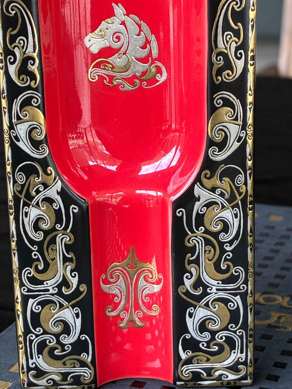 Imperial Dragon Cigar Ashtray - A Handmade Porcelain Art Object from Jingdezhen